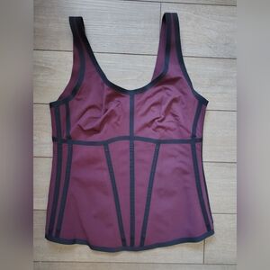 Honeylove Maroon and Black Shapewear Top | Size M